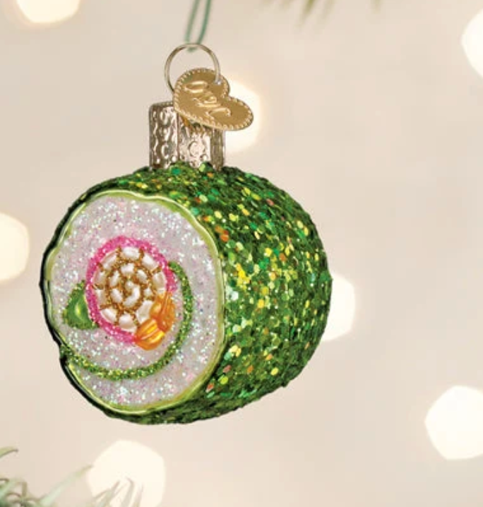 Shimmering Sushi Roll Ornament
