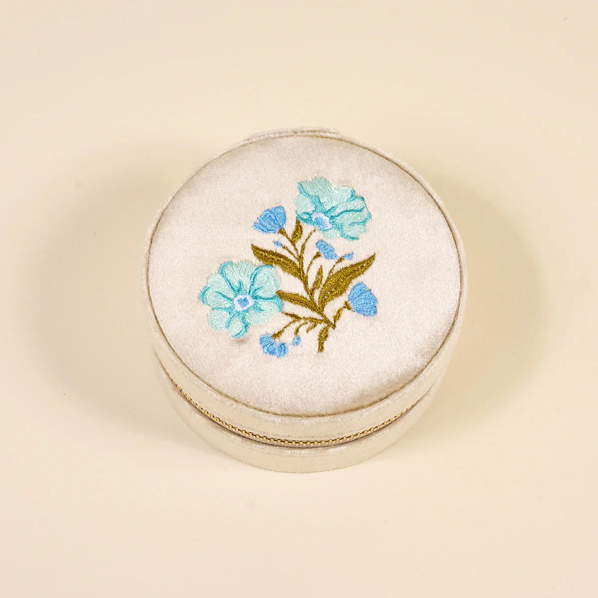 Round Velvet Jewelry Case