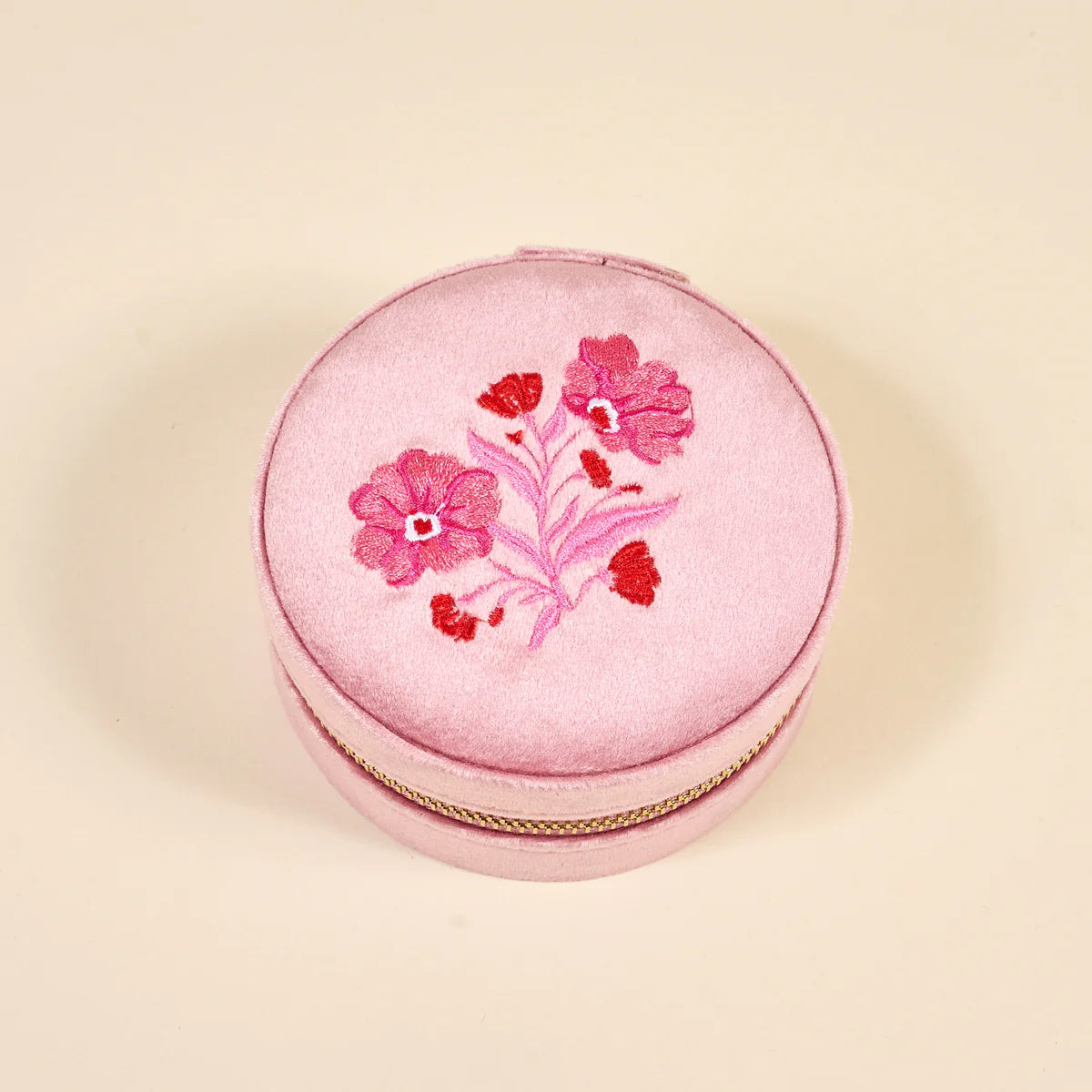 Round Velvet Jewelry Case