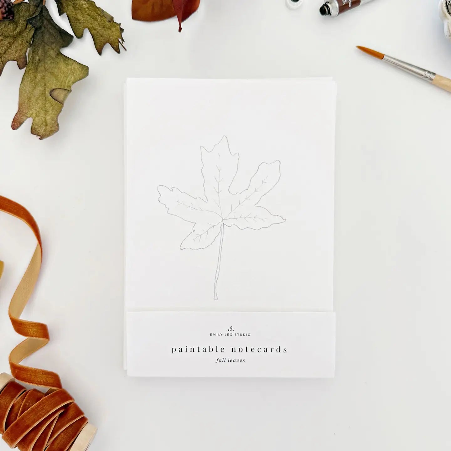 Leaves Paintable Notecards
