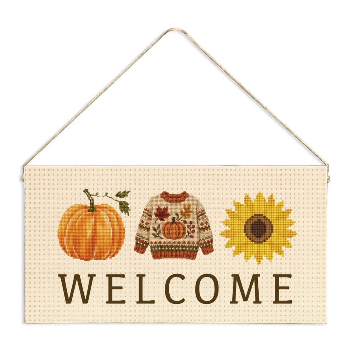 Hanging Sign - Fall Needlepoint