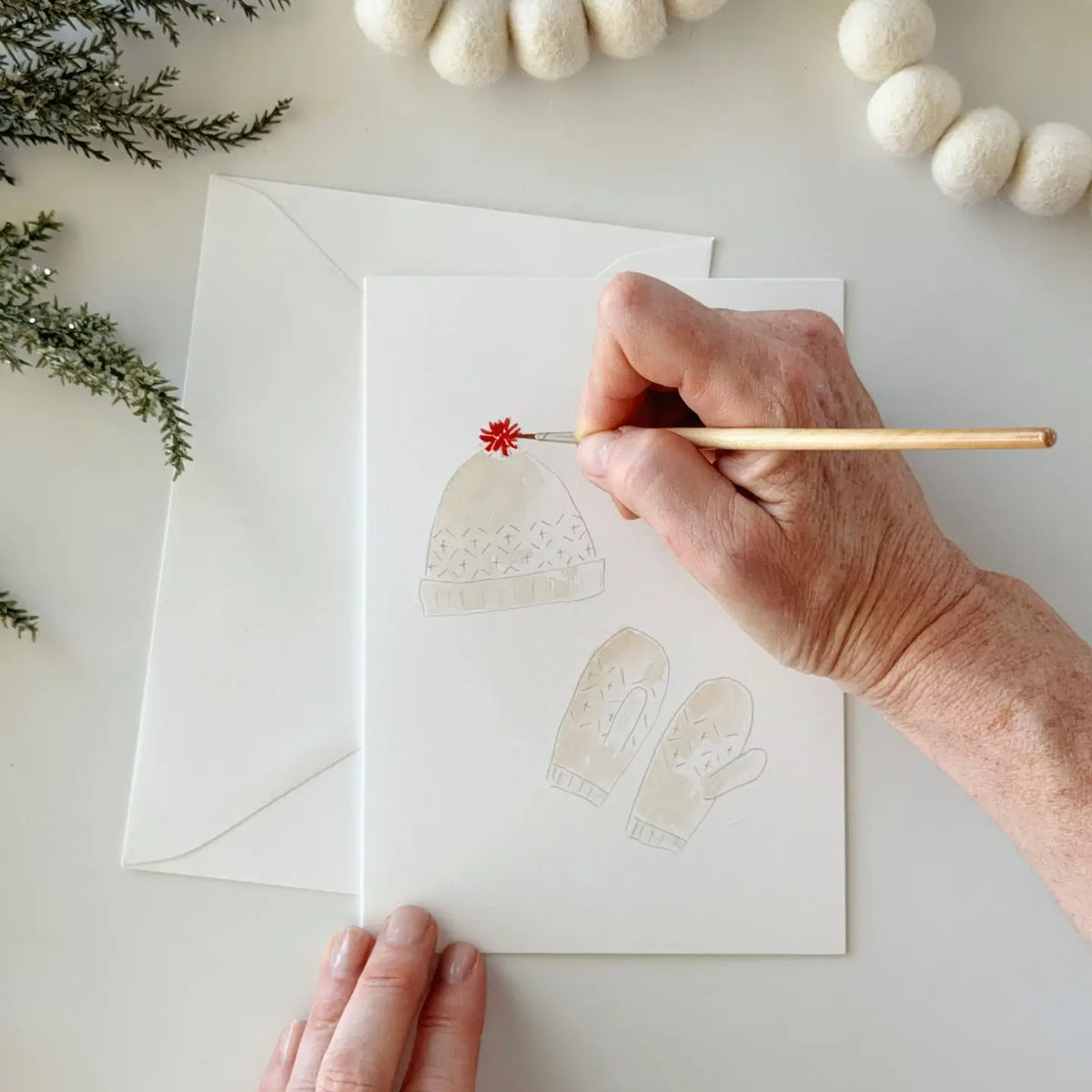 Warm + Cozy Paintable Notecards
