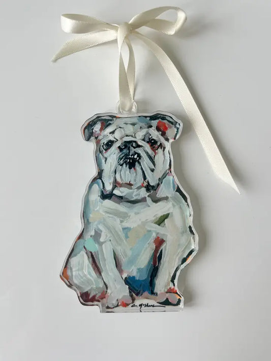 Ornament - English Bulldog White