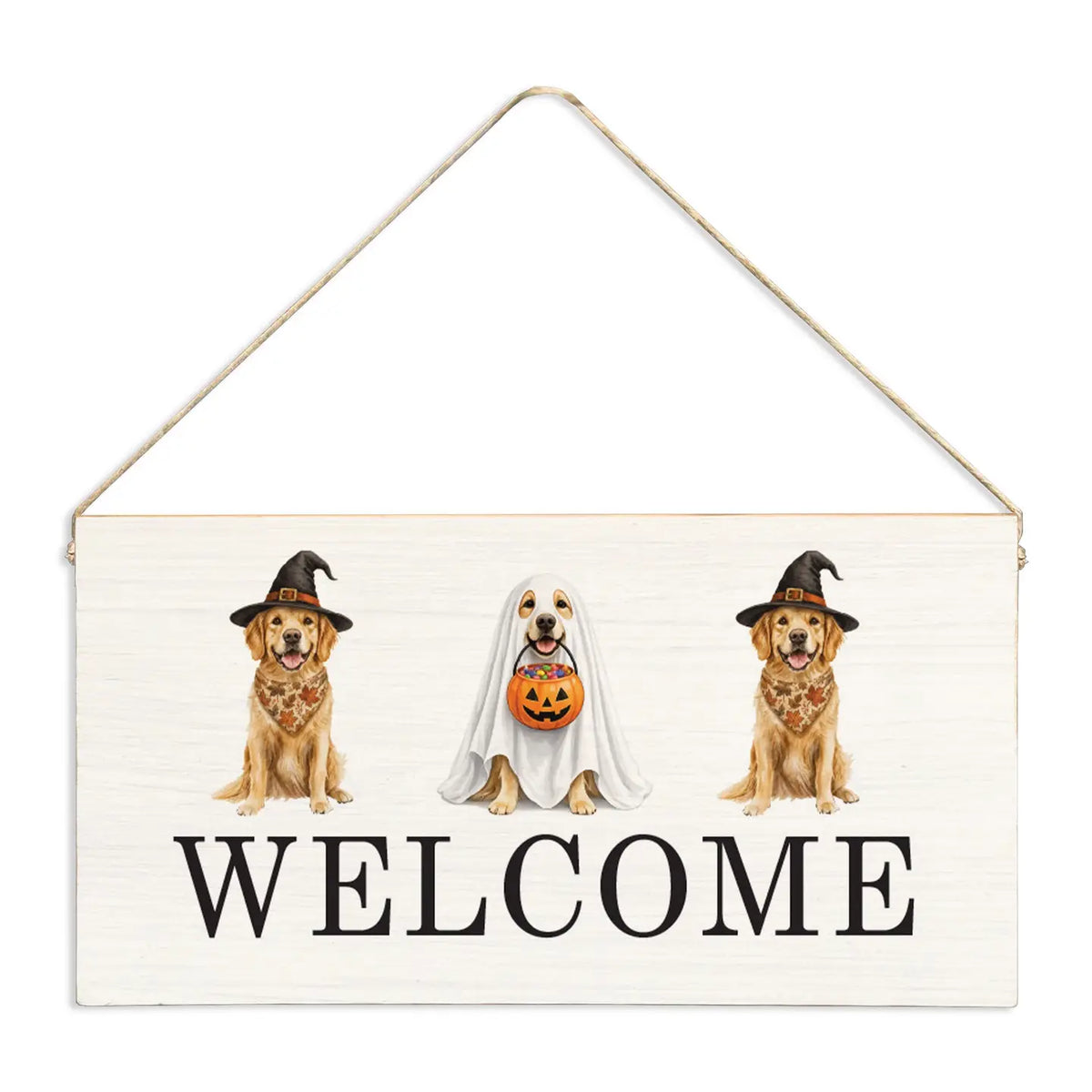 Hanging Sign - Halloween Dogs