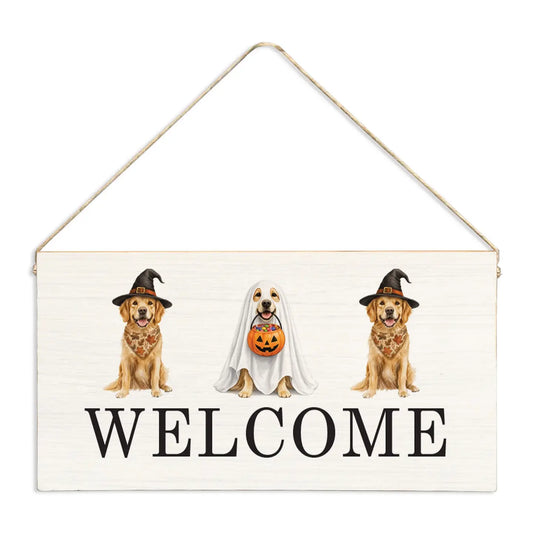 Hanging Sign - Halloween Dogs