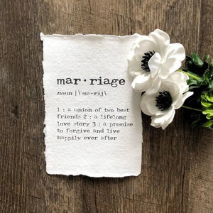 Marriage Definition Print
