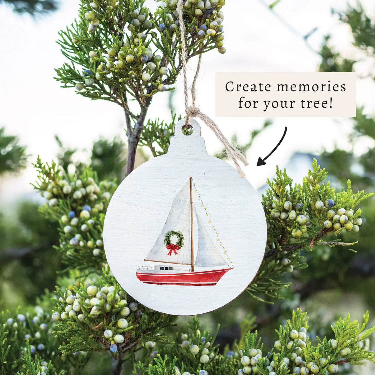 Ornament - Sailboat Wreath
