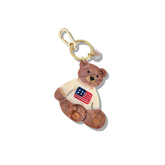 Keychain - USA Teddy Bear