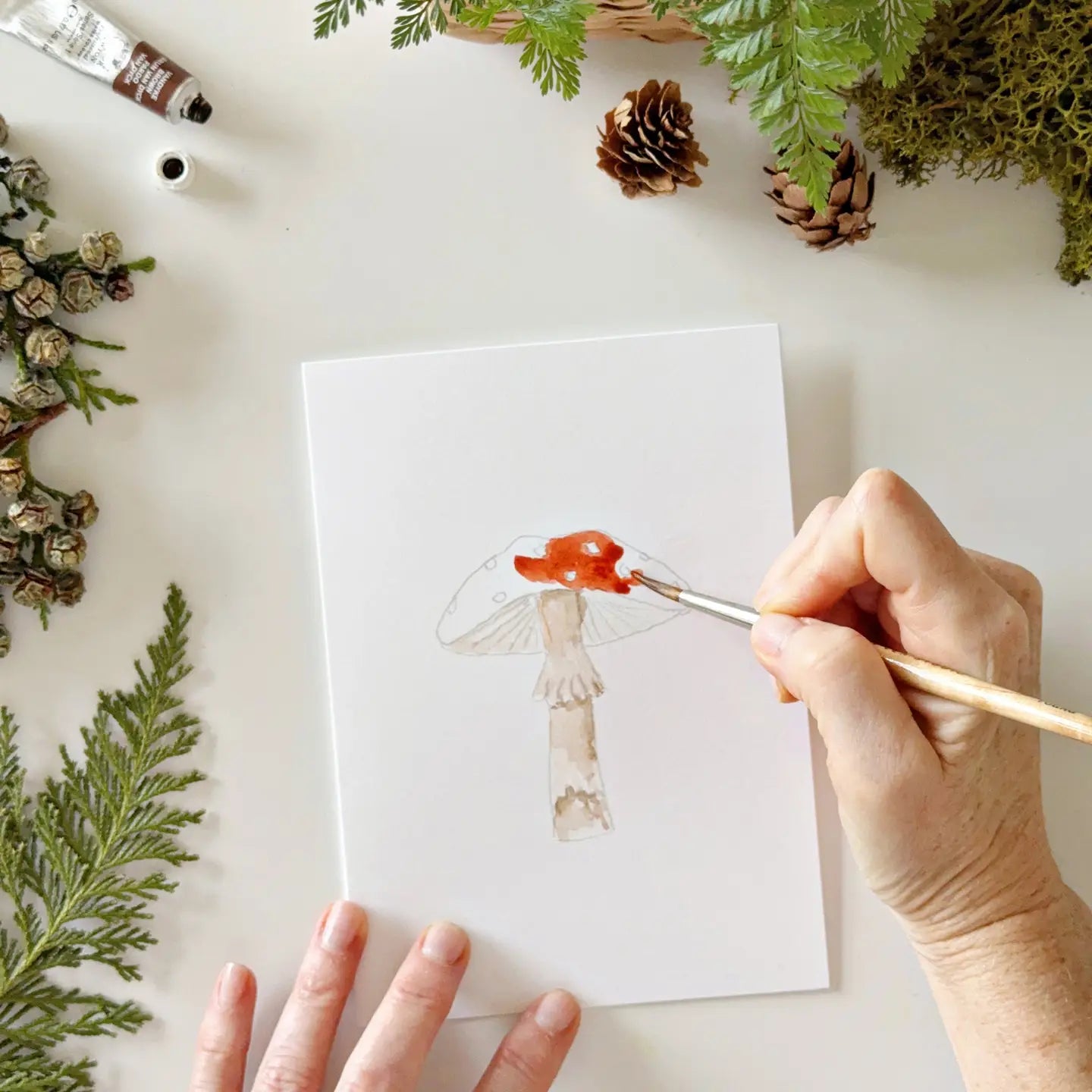 Mushroom Paintable Notecards