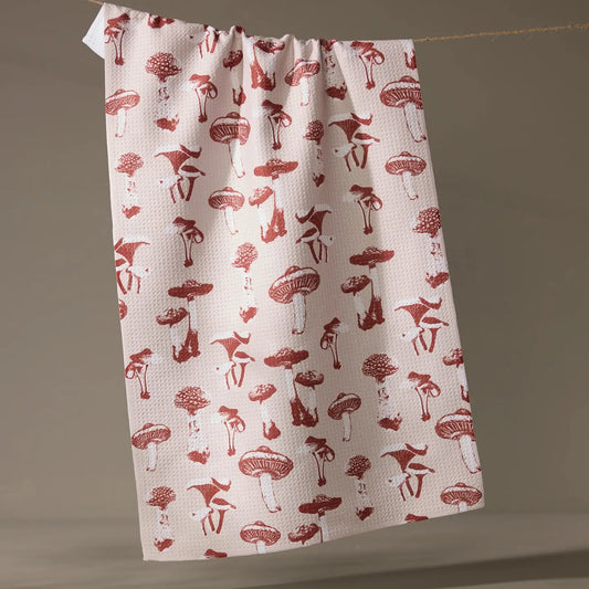 Dish Towel - Autumn Mushrooms