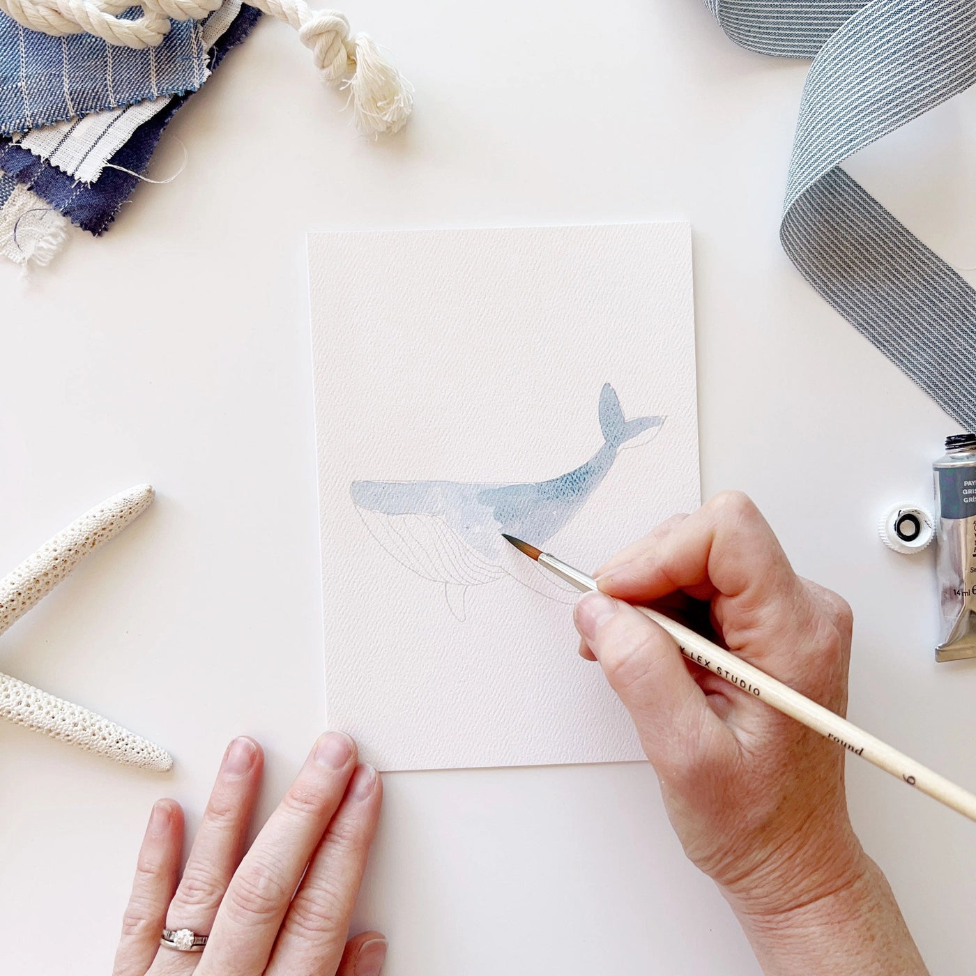 Seaside Paintable Notecard Set