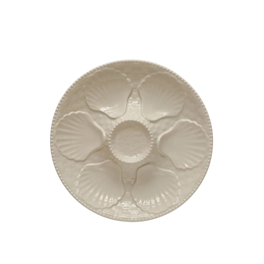 Matte White Oyster Plate