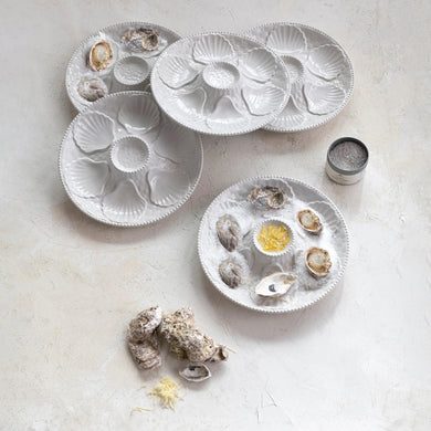 Matte White Oyster Plate