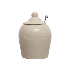 Olive Jar With Spoon
