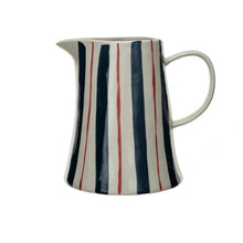 Load image into Gallery viewer, Navy &amp; Red Striped Pitcher