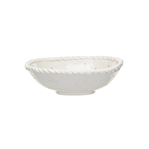 White Collander With Twisted Edge