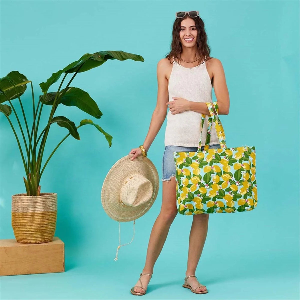 Lemon Blossoms Little Shopper Tote