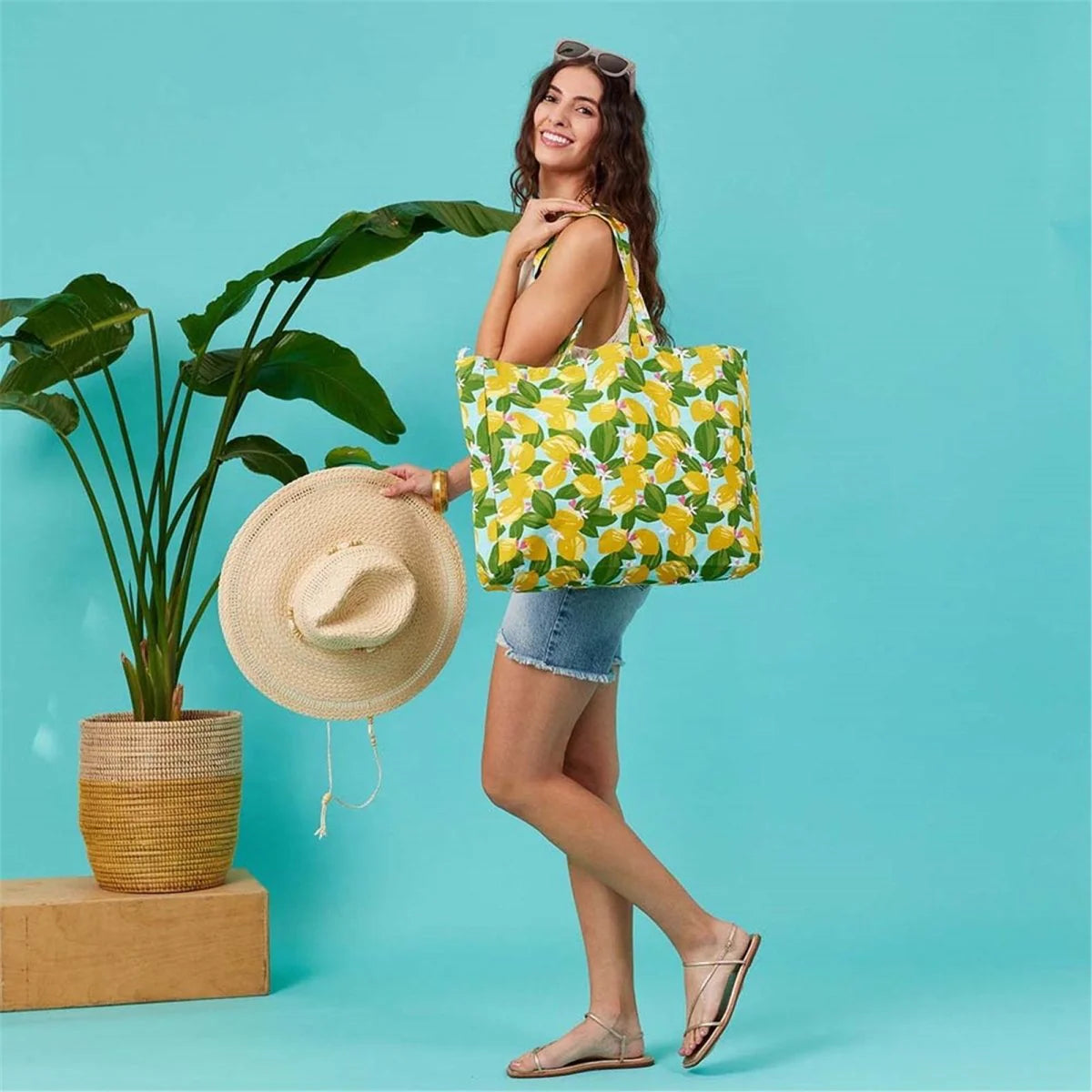 Lemon Blossoms Little Shopper Tote