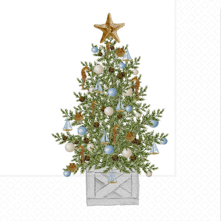Cocktail Napkins - Sea Christmas Tree