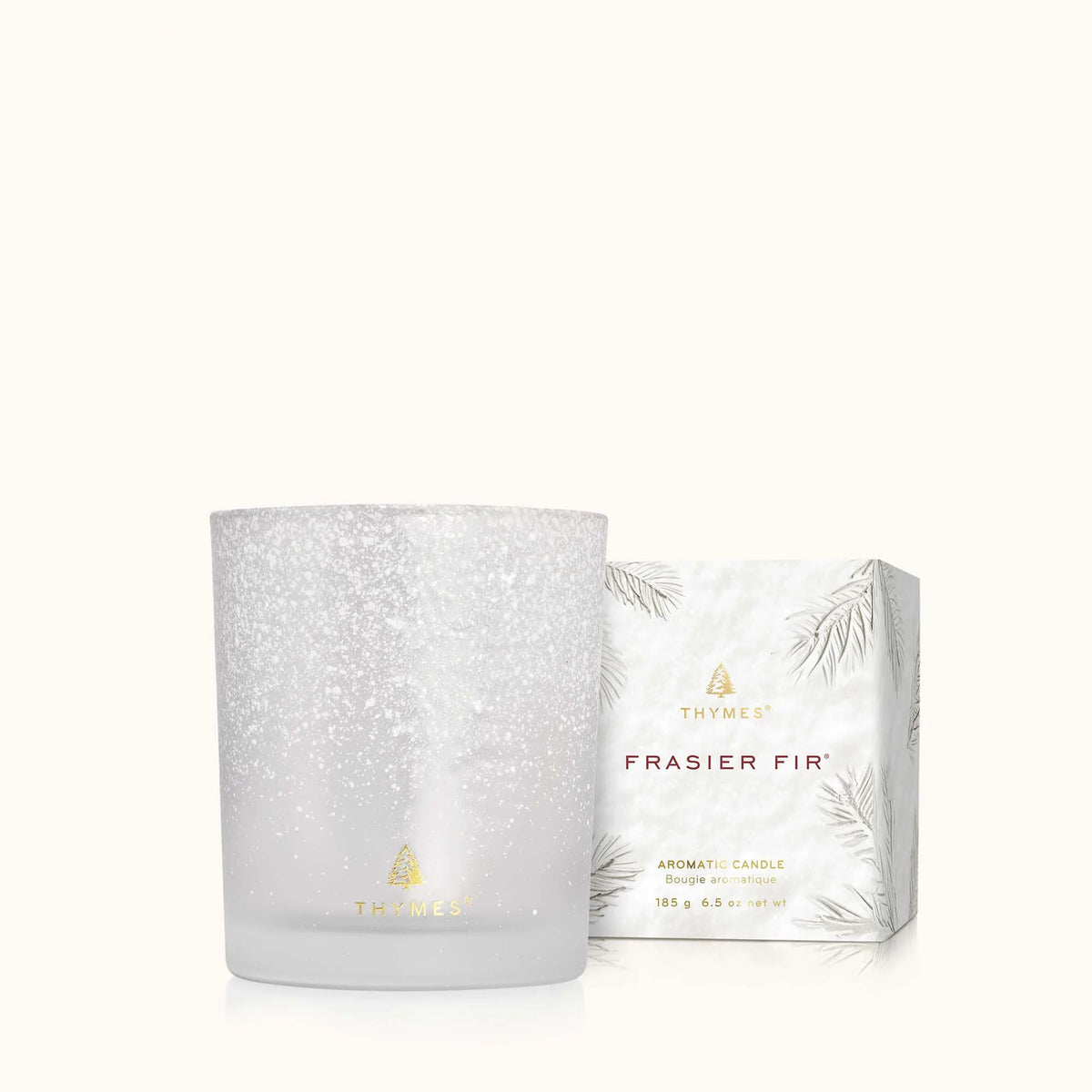 Flocked Poured Candle - Frasier Fir