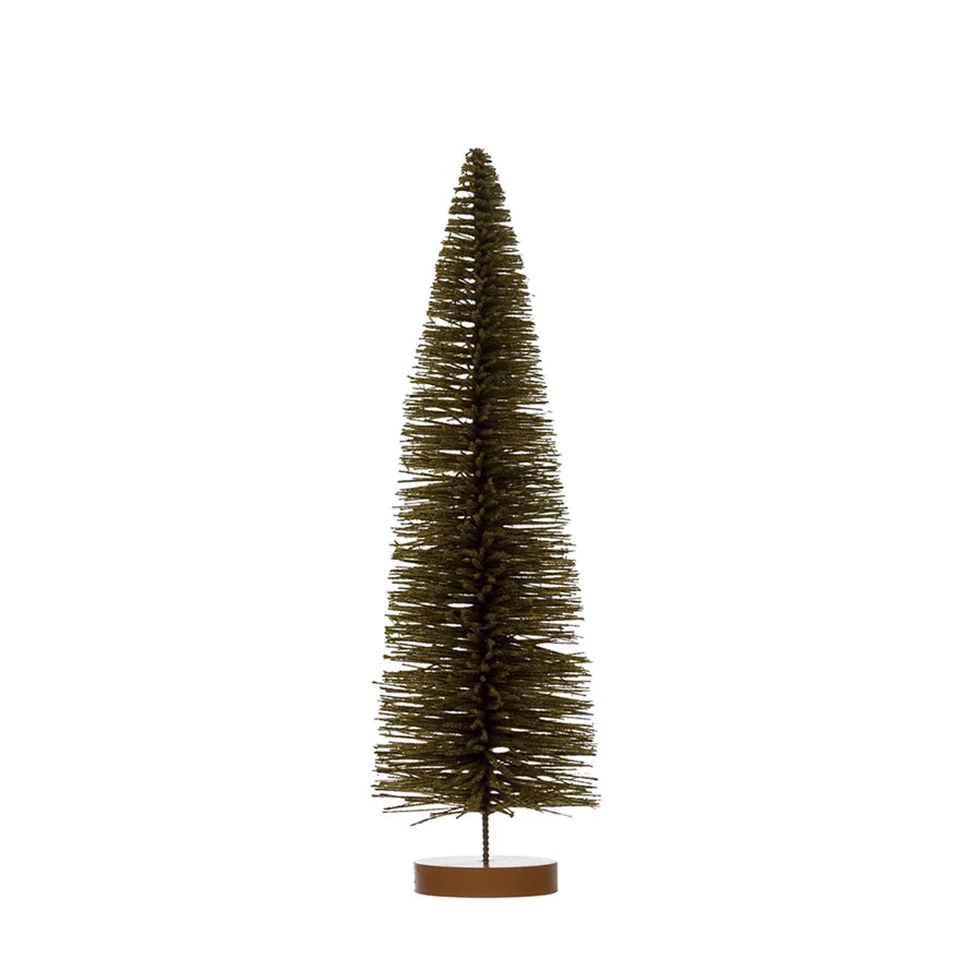 Flocked Brush Tree - Green