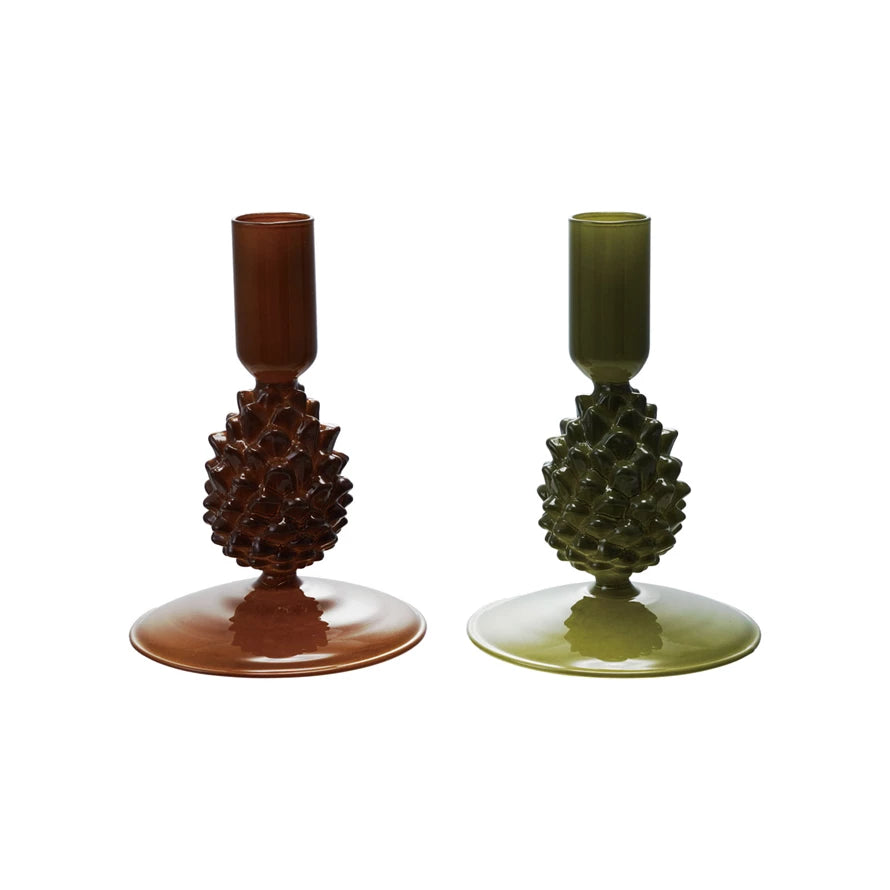 Vintage Pinecone Taper Holder