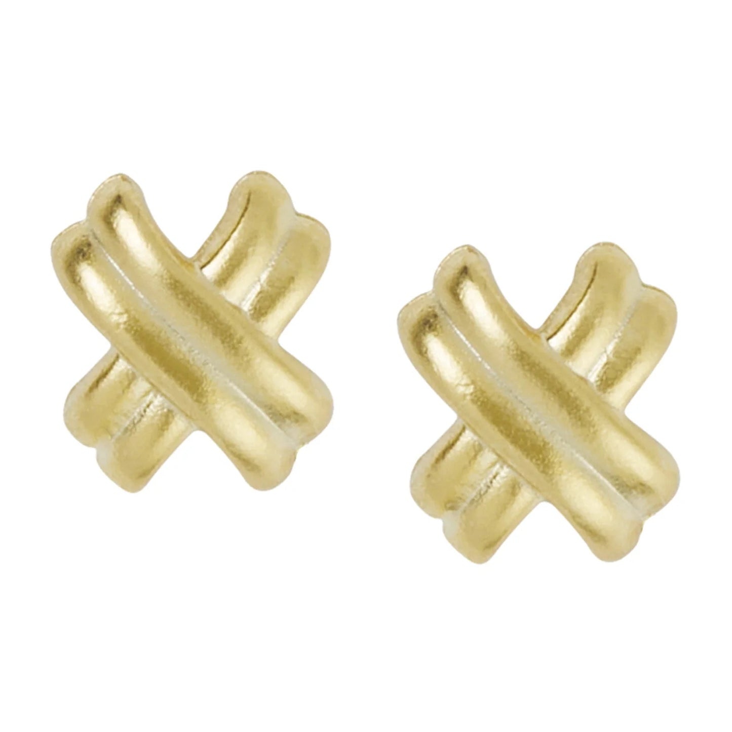 Gold Small X Earrings