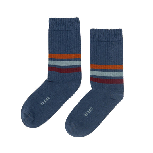Mens Socks - Mid Stripe Ribbed