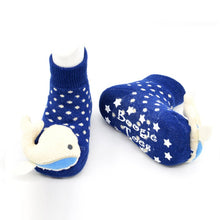 Load image into Gallery viewer, Boogie Toes Rattle Socks - Baby Whale