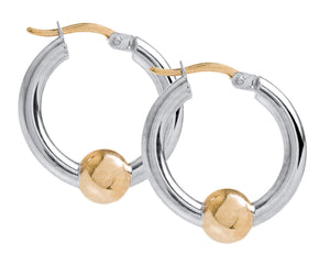 Cape Cod Single Ball Lestage® Earrings SS/14KT