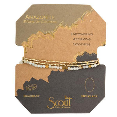 Amazonite - Stone of Courage - Wrap Bracelet/Necklace - 20