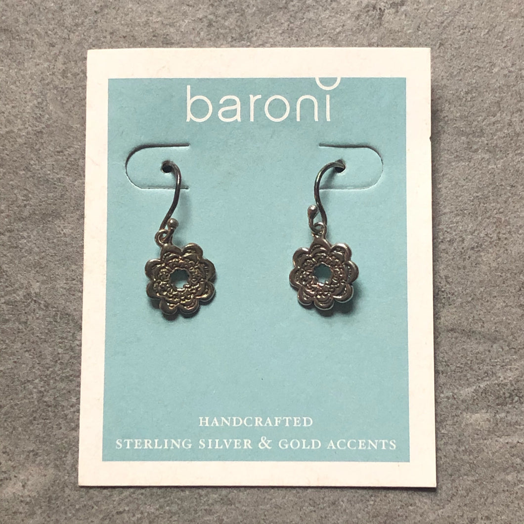 Baroni earrings-Sterling silver drop earrings #52