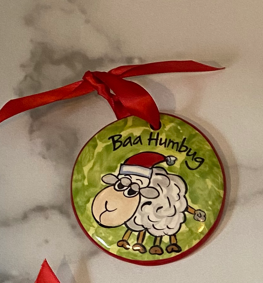 Baa Humbug Handpainted Ornament