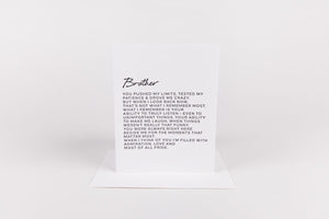 Letter to Brother Card
