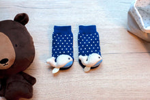 Load image into Gallery viewer, Boogie Toes Rattle Socks - Baby Whale