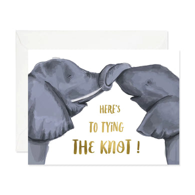 Knotty Elephants Wedding Card
