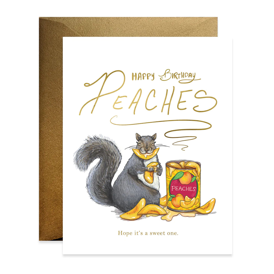 Birthday Card - Peaches