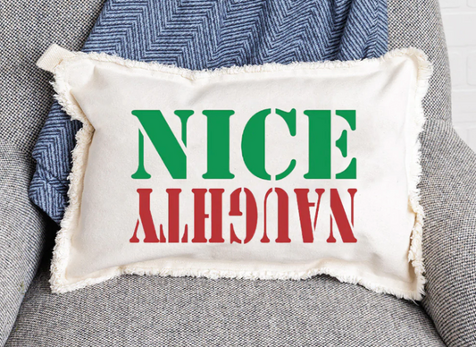 Naughty Nice Lumbar Pillow