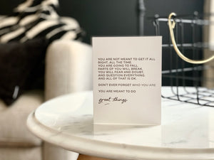 Meant To Do Great Things Card