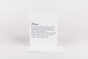 Letter To Mom Card