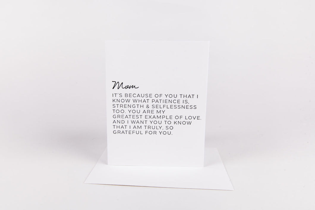 Letter To Mom Card