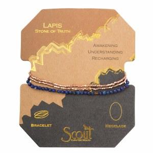 Lapis - Stone of Truth - Wrap Bracelet/Necklace - 20