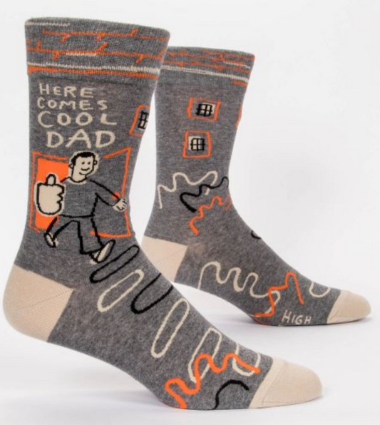 Here Comes Cool Dad Men's Crew Socks