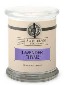 Lavender Thyme Glass Jar Candle