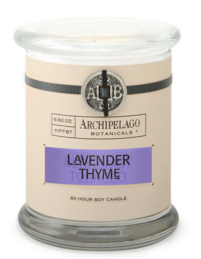 Lavender Thyme Glass Jar Candle