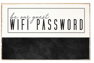Wifi Password Hanging Sign