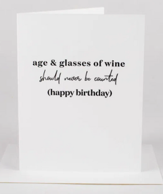 Age & Wine Birthday Card