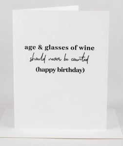 Age & Wine Birthday Card