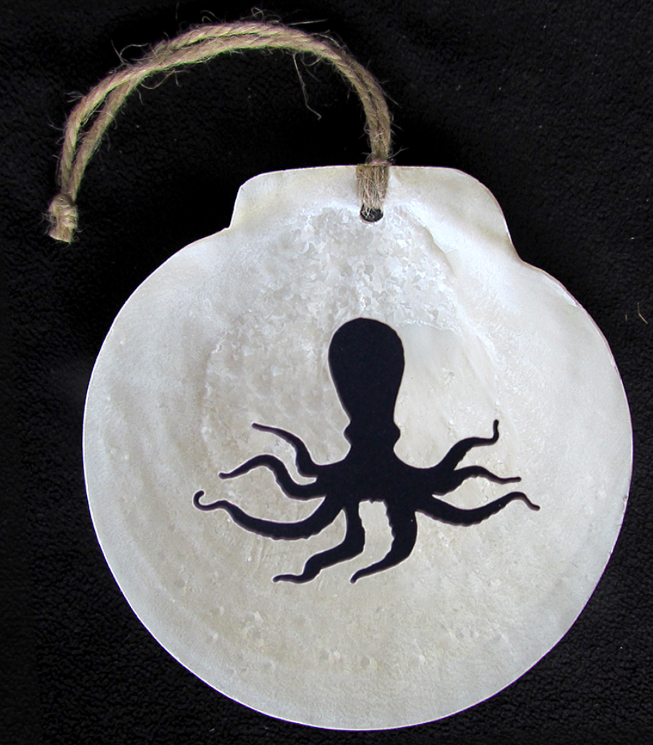 Octopus Scallop Shell Ornament