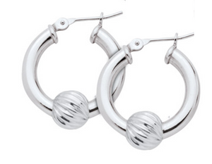 Cape Cod Lestage® Earrings SS With Swirl Bead